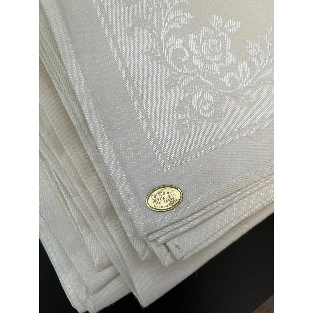 1940's Bardwil Made in Japan Ivory Tablecloth 52